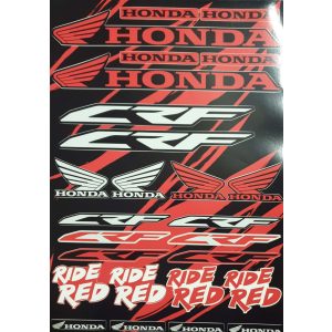 HoNDA CRF piros-fekete matrica   