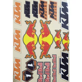 KTM piros bull matrica