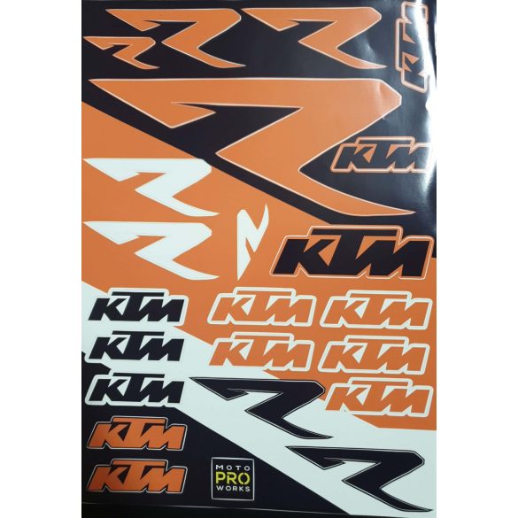 KTM  narancs-fekete matrica  