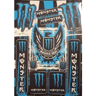Monster army matrica kék