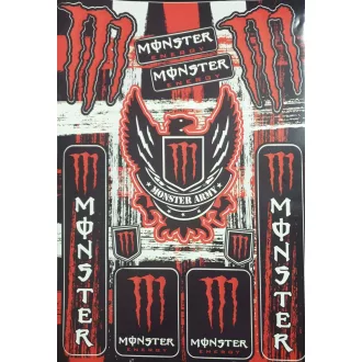 Monster army matrica piros