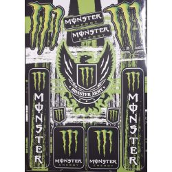 Monster army  matrica zöld