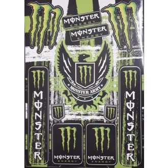 Monster army matrica zöld