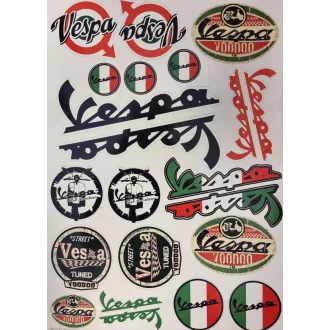 Vespa fehér alapú matrica