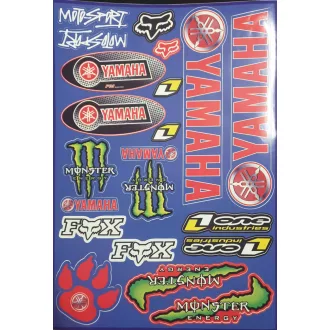 Yamaha monster energy matrica kék alap szin
