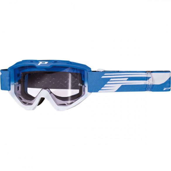Progrip cross szemüveg 3450LS Riot v. kék-fehér viztiszta lencsével