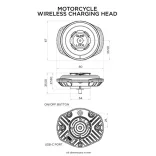 Quad Lock motoros vízálló vezeték nélküli töltőfej