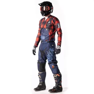 Pitcha redneck kék/piros ruhaszett