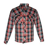 S-TECH Aramid flanel ing / kabát protektorokkal, piros-fekete