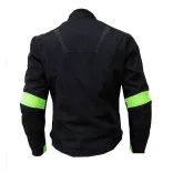 S-Tech 4 season black-fluo motoros kabát, rövid