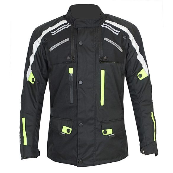 S-Tech Super Touring black-fluo motoros kabát