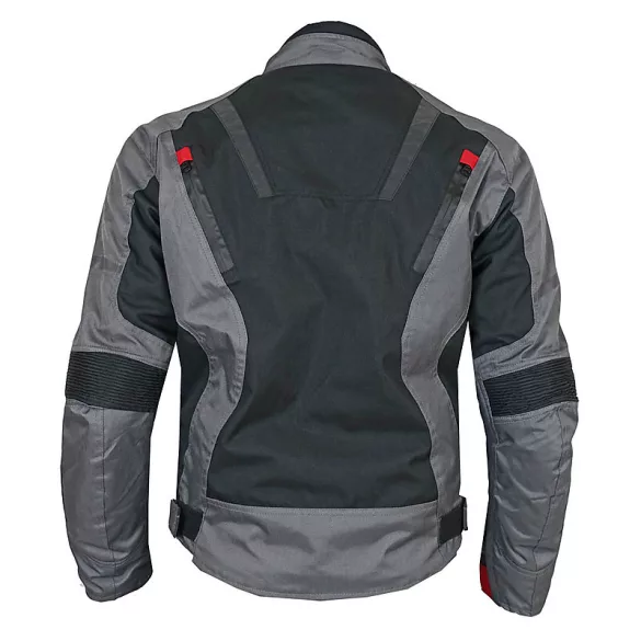 S-Tech Onway Air Vented grey-red motoros kabát, rövid