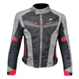 S-Tech Tecnician  motoros kabát, rövid, fekete-szürke-piros