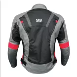 S-Tech Tecnician  motoros kabát, rövid, fekete-szürke-piros