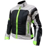 S-Tech Passion black-grey-fluo női motoros kabát, rövid