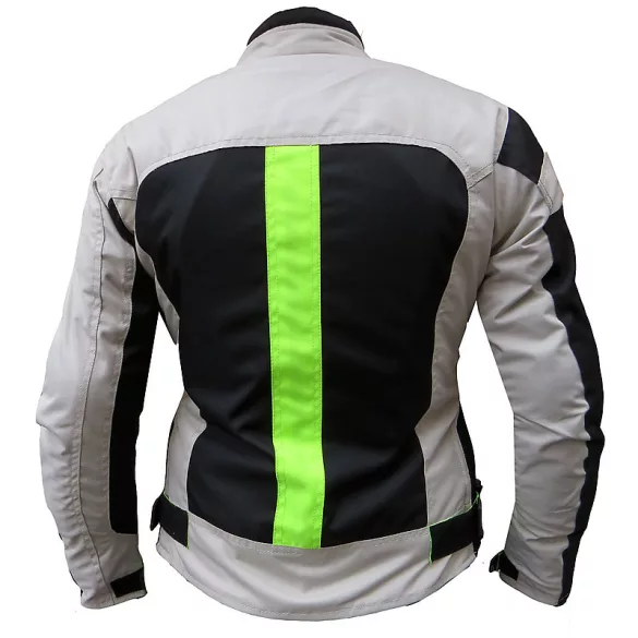 S-Tech Passion black-grey-fluo női motoros kabát, rövid