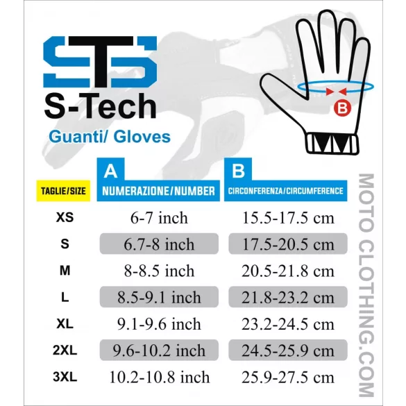 S-Tech Moto Sport rövid sport kesztyű FEKETE