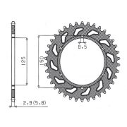 Sunstar hátsó lánckerék, 899 45, KTM SX/EXC (JTR897.45)