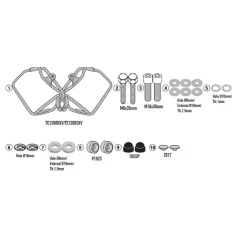   KAPPA OLDALSÓ TÁSKATARTÓ (NYEREGTÁSKA) HONDA CB 750 HORNET '23-'25 - RA314 EASY LOCK DOBOZOKHOZ IS