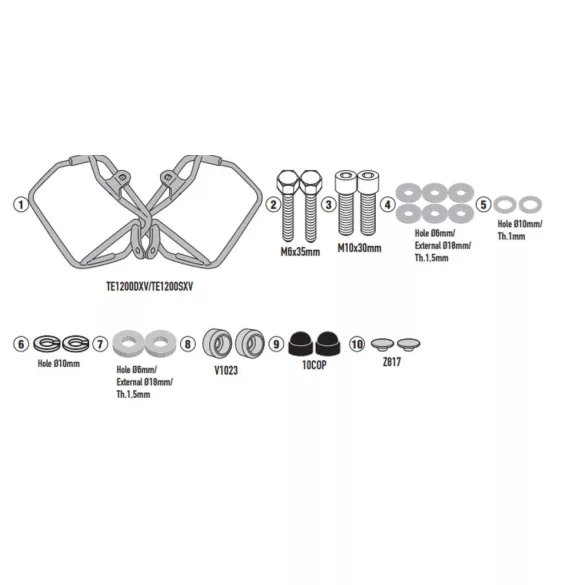 KAPPA OLDALSÓ TÁSKATARTÓ (NYEREGTÁSKA) HONDA CB 750 HORNET '23-'25 - RA314 EASY LOCK DOBOZOKHOZ IS