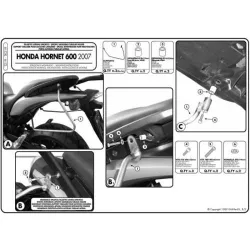   KAPPA OLDALSÓ TÁSKATARTÓ (NYEREGTÁSKA) HONDA CB 600F HORNET '07-'10
