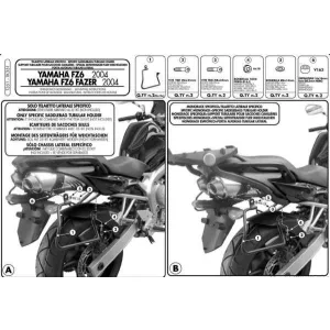 KAPPA OLDALSÓ TÁSKATARTÓ (NYEREGTÁSKA) YAMAHA FZ6 '04-'06