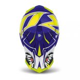 AIROH TERMINATOR OPEN VISION CARNAGE, KÉK-HI-VIZ  bukósisak, S méretben