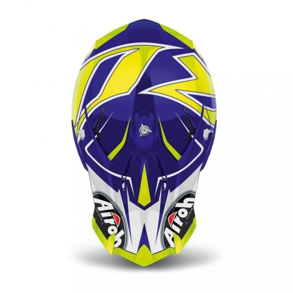 AIROH TERMINATOR OPEN VISION CARNAGE, KÉK-HI-VIZ  bukósisak, S méretben