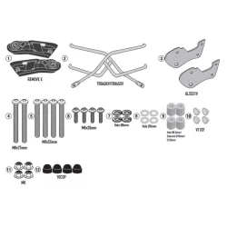   KAPPA GYORSKIOLDÓS REMOVE-X OLDALSÓ TÁSKATARTÓ (NYEREGTÁSKA) HONDA CB 500 HORNET '24-'25, CB 750 HORNET '23-'25 - HELYETTESÍTI A TR1200K TÍPUST