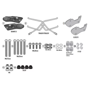 KAPPA GYORSKIOLDÓS REMOVE-X OLDALSÓ TÁSKATARTÓ (NYEREGTÁSKA) HONDA CB 500 HORNET '24-'25, CB 750 HORNET '23-'25 - HELYETTESÍTI A TR1200K TÍPUST