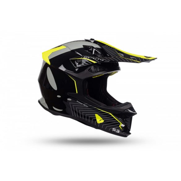 UFO Intrepid Black-neon yellow bukósisak XS MÉRET