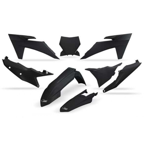 Ufo fekete komplett idomszett, KTM SXF (SX-F) 250/350/450, SX 125/250/300 '2023