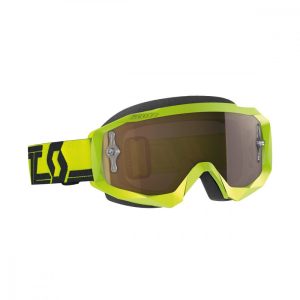 SCOTT WORKS  HUSTLE fluo sárga  cross szemüveg füst lencsével