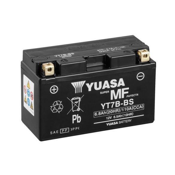 Yuasa - 12v 6.5ah -  motor akkumulátor - bal+ * YT7B-BS