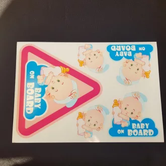 Baby on board matrica szett 25×17cm
