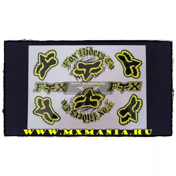 FOX Matrica szett, zöld színben