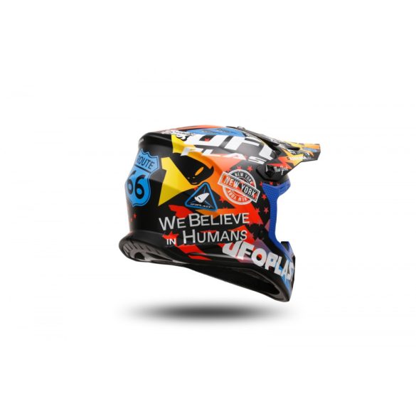 Ufo Korey  gyerek bukósisak kék-sárga