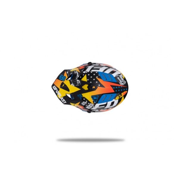 Ufo Korey  gyerek bukósisak kék-sárga