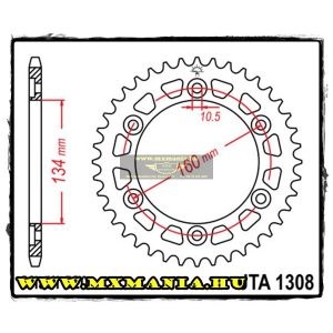 JT Sprockets hátsó lánckerék, ALU 1308, Honda Road CBR/RC51/VTR