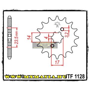 JT Sprockets első lánckerék, 1129, Aprilia/derbi/Gilera 50 motorokhoz