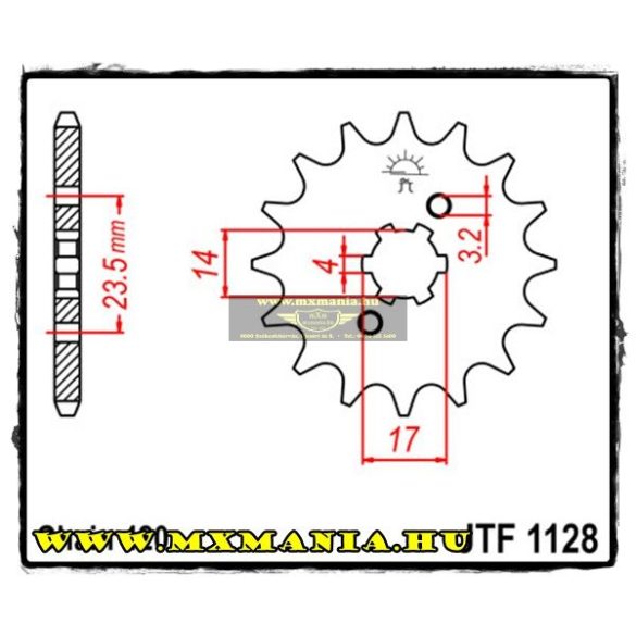 JT Sprockets első lánckerék, 1129, Aprilia/derbi/Gilera 50 motorokhoz
