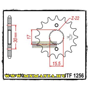 JT Sprockets első lánckerék, 1256, Honda CRF/XR/CR