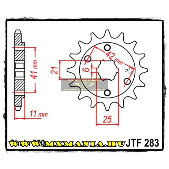 JT Sprockets első lánckerék, 1300=283