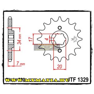 JT Sprockets első lánckerék, 1329, Honda TLR/ATC/CR125