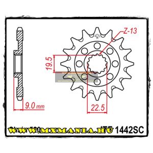 JT Sprockets első lánckerék, 1442, Suzuki RM-Z250