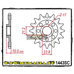 JT Sprockets első lánckerék, 1443, Suzuki RM-Z 450