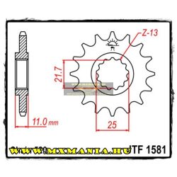   JT Sprockets első lánckerék, 1581, Yamaha FZ-6/YZF-R6/YZF-R7