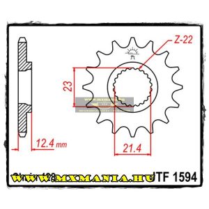 JT Sprockets első lánckerék, 1594, Yamaha XG/XT/YBR-250