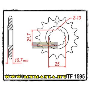 JT Sprockets első lánckerék, 1595, Yamaha FZ-6/FZ-6R/XJ6/FZ-1