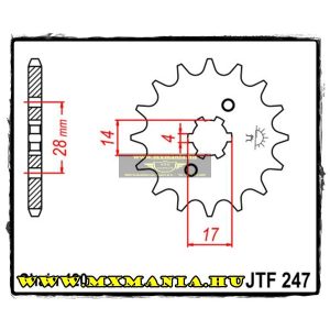 JT Sprockets első lánckerék Honda C50 Cub-Japan